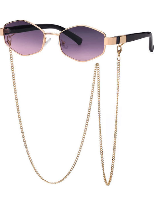 Moscow Mule Unisex Ochelari de soare cu Negru Cadru și Negru Degrade Lentilă MM/7506/3-Black-Gold/Brown-Degrante-Phaedra