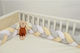 Baby Oliver Crib Bumpers Braided Inside Ecru - White - Gray 20x200cm