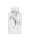 Snurk Set Kids Duvet Cover Single with Pillowcase White 140x200cm