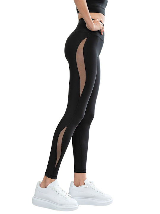 Damen Lang Leggings Formendefinition Hohe Taille & Push-up Schwarz