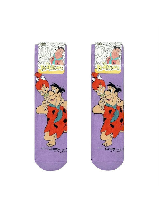 Disney Kids' Socks Flintstones Purple