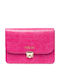 Enriketa Damenhandtasche Crossbody / Schulter Croco Fuchsie