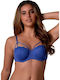 Balconette Balconette Bra without Padding Underwire Dazzling Blue