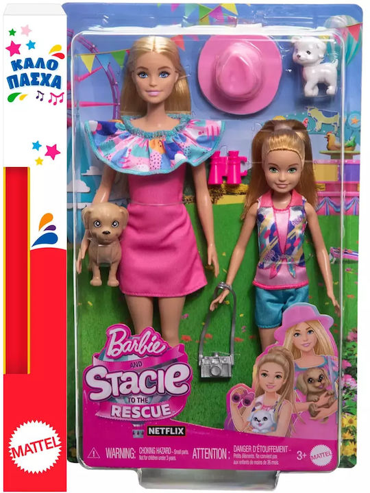 Παιχνιδολαμπάδα Κούκλα Barbie & Stacie To The Rescue για 3+ Ετών Barbie