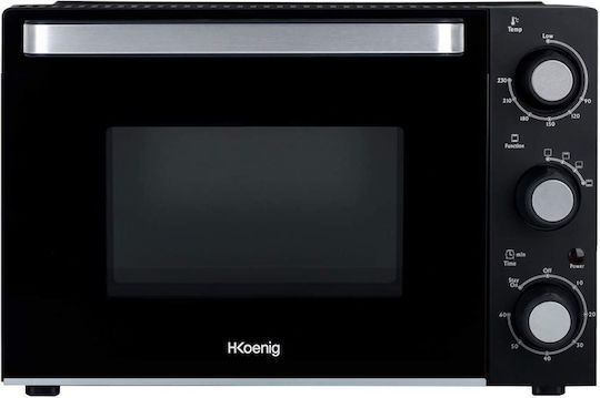 HKoenig FO20 Ηλεκτρικό Φουρνάκι 20lt Χωρίς Εστίες Μαύρο