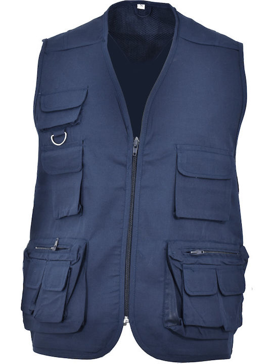 About Basics Bărbați Vestă de siguranță Albastru marin