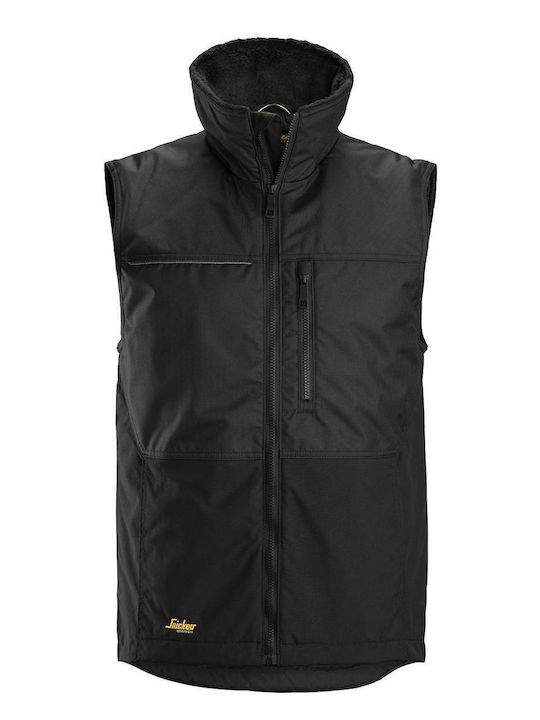 Snickers Workwear Allroundwork Waterproof Men's Safety Vest Black