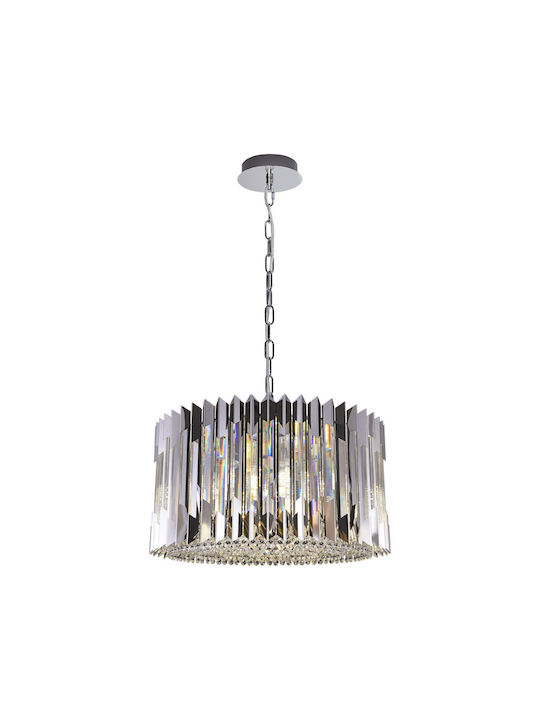 Eko Light Candelabru cu Cristale Argintiu ML0396