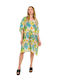 Midi Kaftan Positano Pattern Turquoise