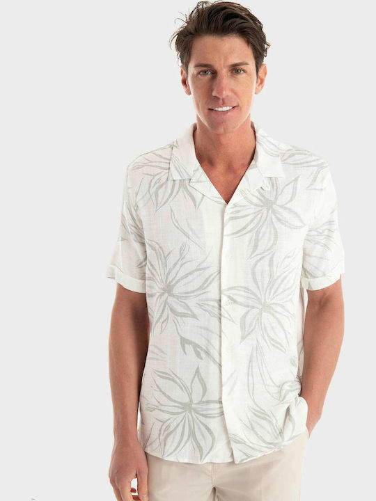 Shirt Κοντομάνικο Πουκάμισο σε Κανονική Γραμμή cream
