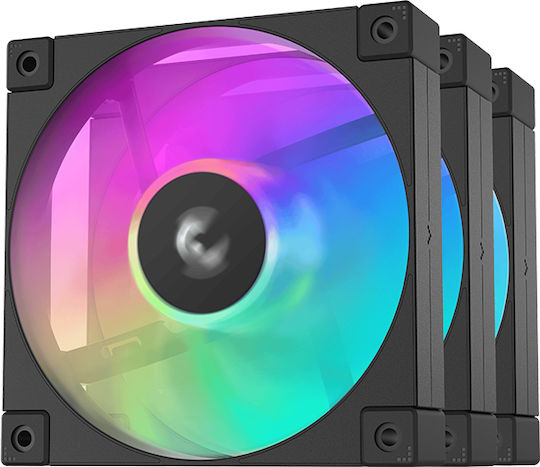 Deepcool FD12 Case Fan 120mm (2050rpm / 63.6cfm) με ARGB Φωτισμό και Σύνδεση 4-Pin PWM 3τμχ