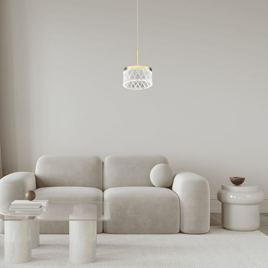 Eko Light Висящо осветително тяло Златист 15x15см.