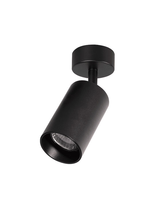 Eko Light Einzel Spot mit Fassung GU10 in Schwarz Farbe