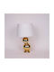Ceramic Table Lamp with Gold Shade and Base