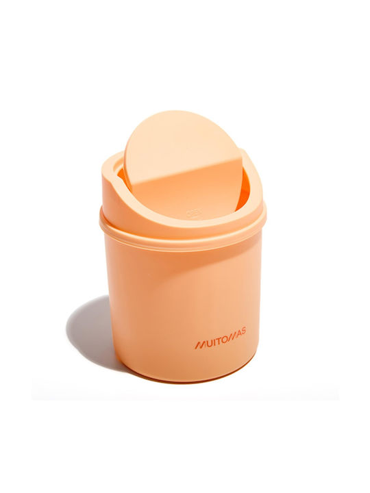 Muitomas Πλαστικό Καλάθι Αχρήστων Ροδακινί Deskbinpf