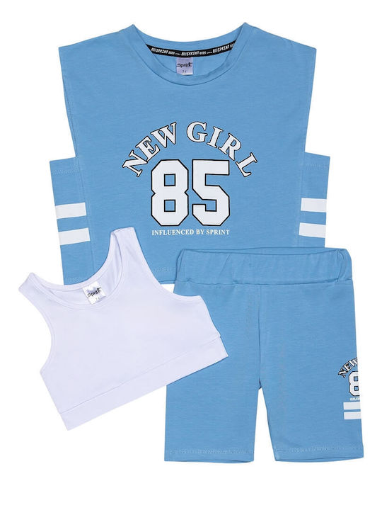 Sprint Kids' Set with Leggings Summer 3pcs Sky ...