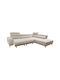 Massimo Corner Couch with Left Corner Beige 289x229x107 cm