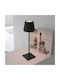 Keskor Metal Table Lamp LED with Black Shade and Base