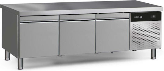 Fagor Edelstahl Kühltisch 169Es mit Schublade und Kühlaggregat 0/+0°C L160xB63xH59cm Ccp7-3g W