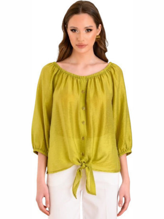 Derpouli Women's Blouse with 3/4 Sleeve & Boat ...