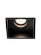 Faro Barcelona Rectangle Recessed Spot with Socket GU10 Black 8.9x8.9cm. 1pcs
