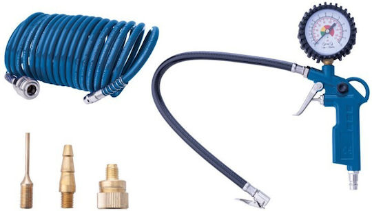Manometru presiune anvelope Scheppach set duze 5m 7906100724
