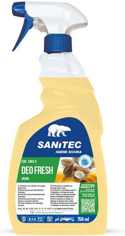 Sanitec Deo Fresh Αρωματικό Χώρου Τεχνολογία Εξάλειψης Οσμών Άρωμα Argan 0,75l