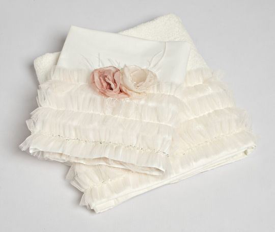 Baby Bloom Set Tauföldecken Weiß 3 Stück