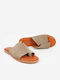 Women's Flat Sandals in Brown Color