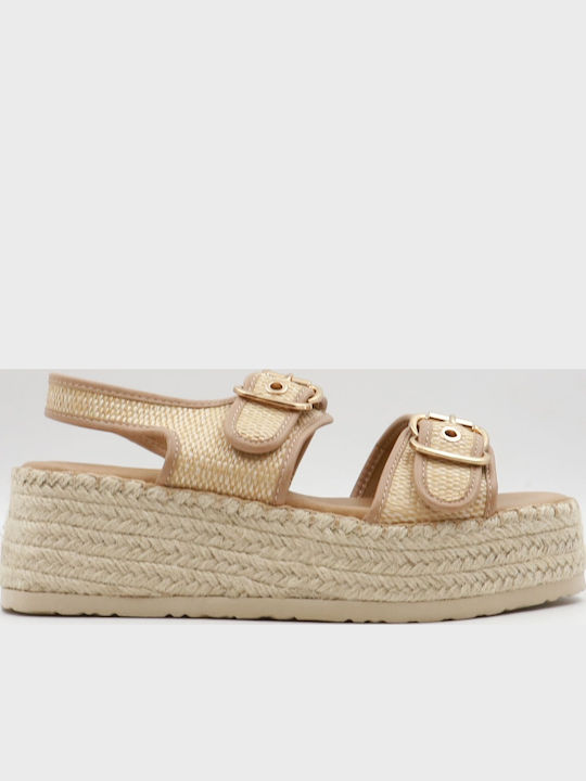 Sweetshoes Летни дамски платформи Кафяви