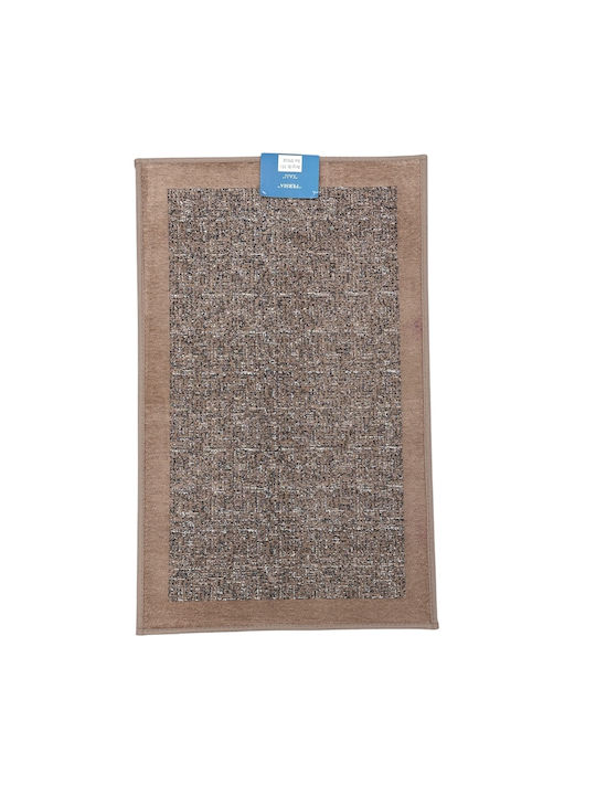 My Home Luxury Dreptunghiular Covoraș de Bucătărie cu Suport Antiderapant Bej 50x80εκ.