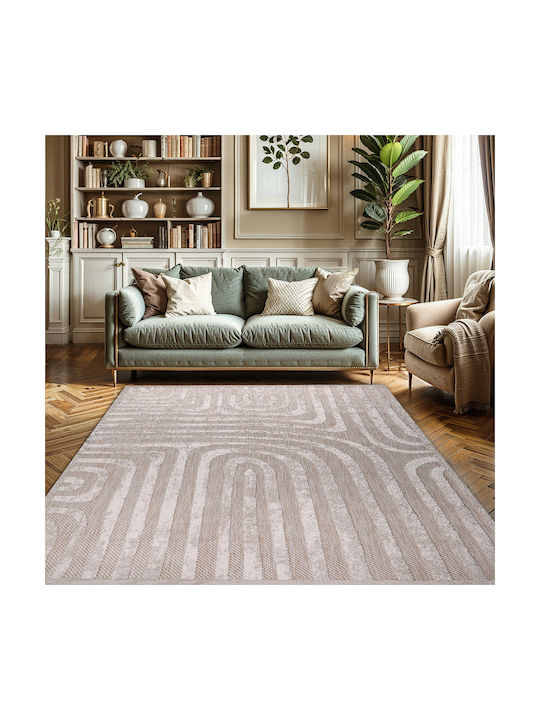 Beauty Home Sahara Art 9970 Modern Wicker Bedroom Rugs Set Beige 9970-ΣΕΤ 3pcs