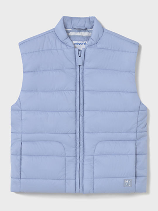 Mayoral Kids' Casual Jacket Sleeveless Light Blue