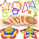 Wooden Kids Peg Puzzle 3d Geometric