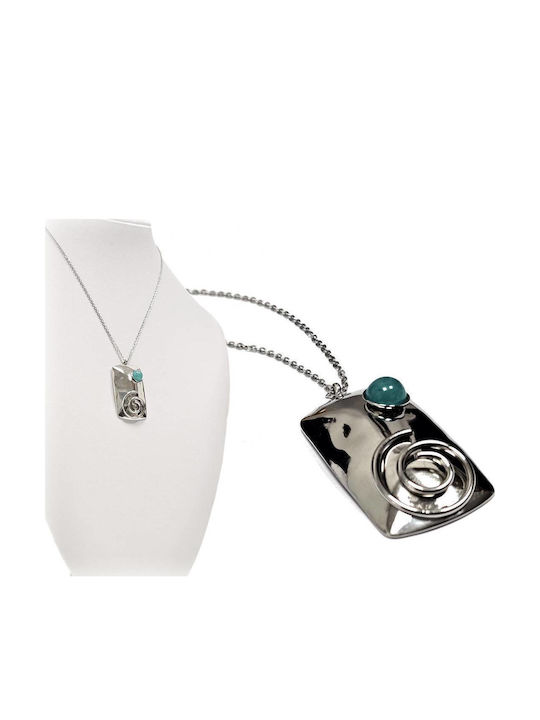 Isay Collection Steel Necklace Turquoise