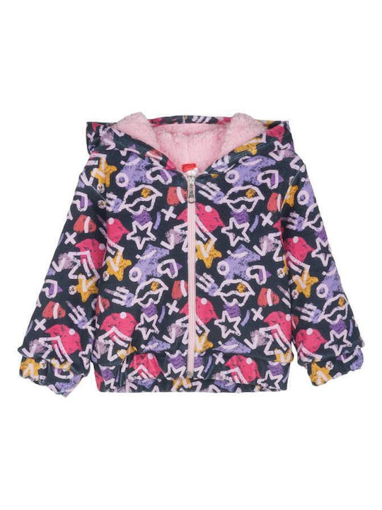 Joyce Kids Cardigan Cotton with Hood Multicolored
