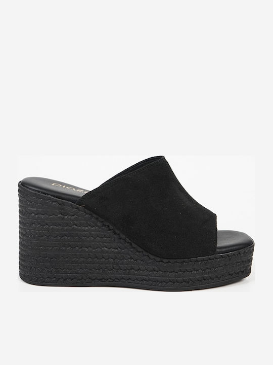 Women's Suede Platform Shoes Black
