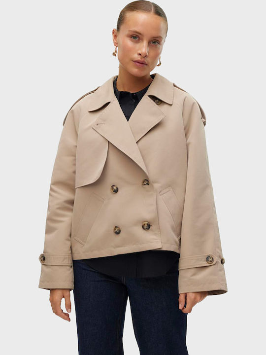 Vero Moda Chloe Γυναικείο Light Beige Παλτό με ...