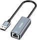 Kakusiga KSC-906/СИВ USB Адаптер За Мрежа С Проводников Ethernet Свързване