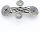 Barrette Künstlerisches Design Silber