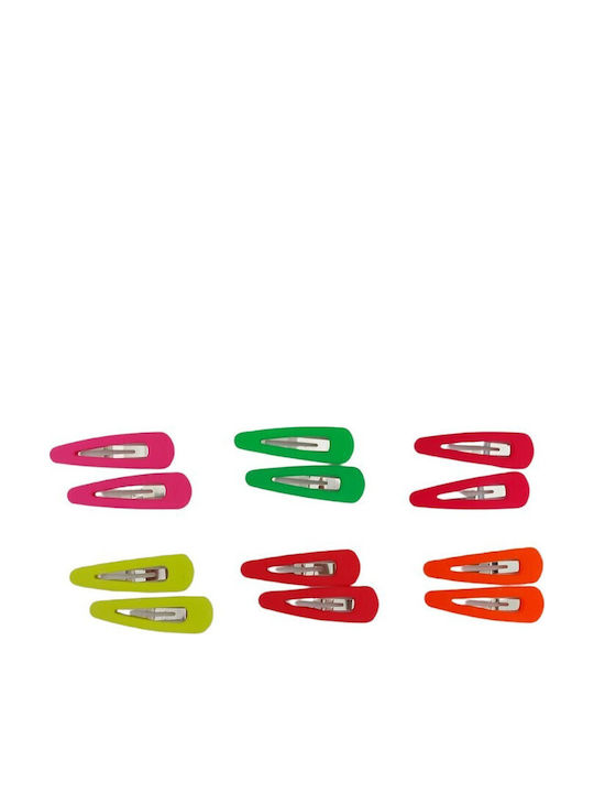 Ro Accessories Κλικ Κλακ Μαλλιων 7cm Σετ 2τμχ 11-0062 Πορτοκαλι