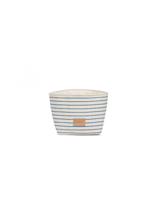 St Germain Basket Django Small Blue Thin Stripes Natural
