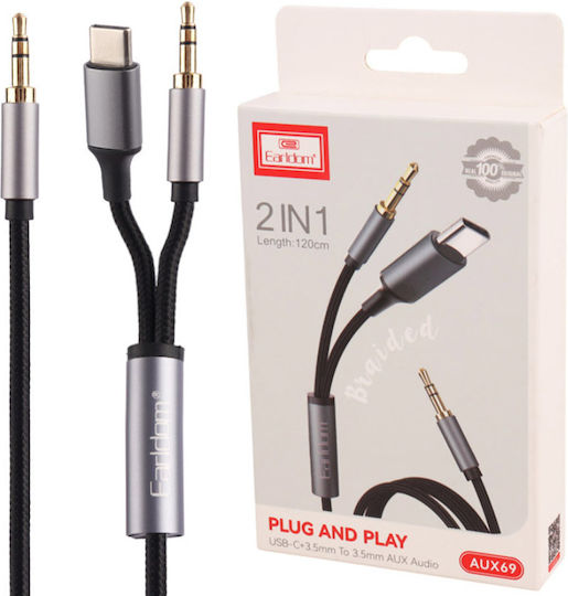 Earldom Regular USB to Type-C Cable 1.2m (ET-AUX69)