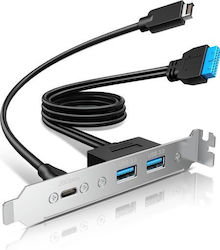 Graugear Usb Hub G-ad-etc2a-20g Multi Pci Bracket 1xtype-c 2xtype-a Ports Graugear Usb Hub G-ad-etc2a-20g Multi Pci Bracket 1xtype-c 2xtype-a Ports