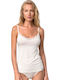 Women's T-Shirt with Spaghetti Strap Ecru