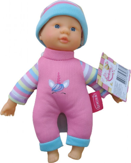 Just Toys Bambolina Baby Doll Amore Pink for 2+ Years 20 cm
