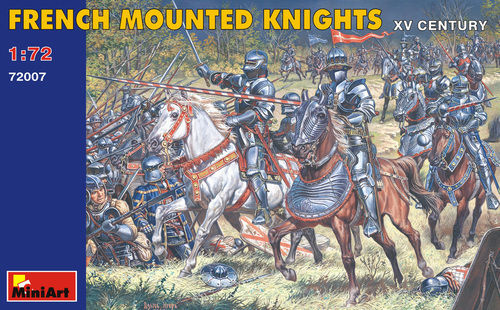Miniart Model Figures French Mounted Knights 1:72 72007