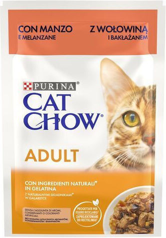 Cat Chow Υγρή Τροφή για Ενήλικες Γάτες σε Κονσέρβα με Ψάρια 85gr