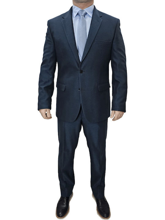 Tiptop Tailors Men's Winter Suit Slim Fit Navy Blue