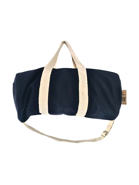 Τσάντα Γυμναστηρίου Βαμβάκι Cotton Gym Bag Navy Blue 45x30cm